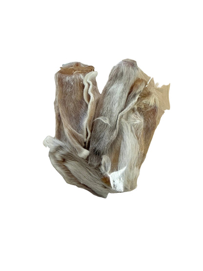 Dehydrated Rabbit Ear Dog Treat - Natural Hypoallergenic Pet Snack Scarborough Harmony Pet Supplies.