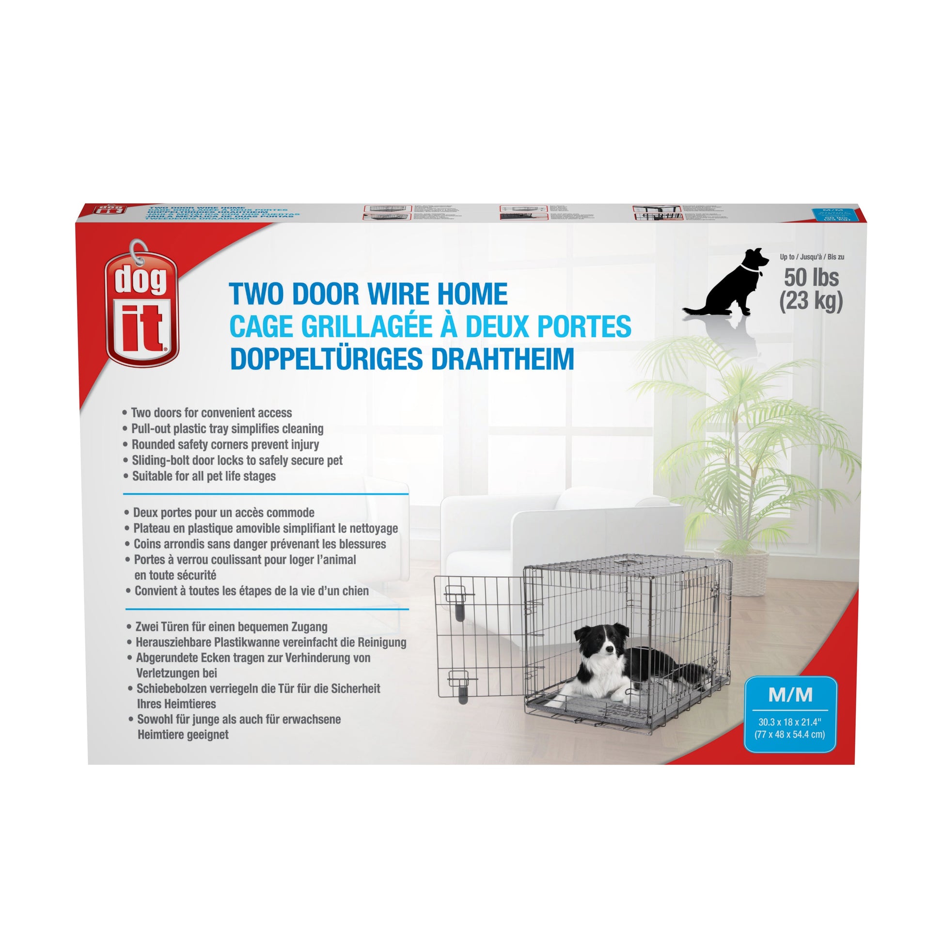 Dogit Two Door Wire Home Crates with divider Harmony Pet Supplies Scarborough