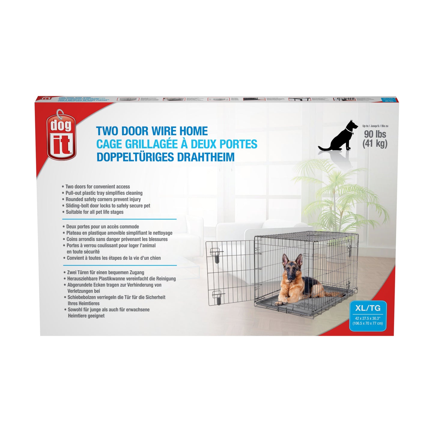 Dogit Two Door Wire Home Crates with divider Harmony Pet Supplies Scarborough
