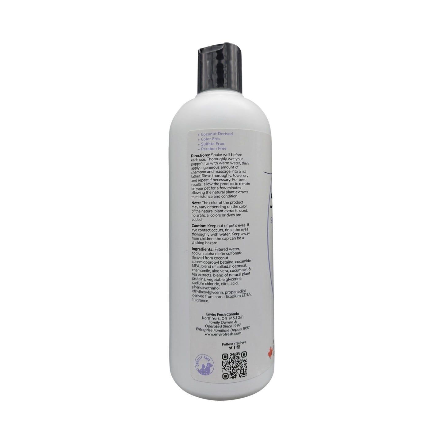 Enviro Fresh - Gentle Puppy Shampoo Coconut Milk - Dog Back
