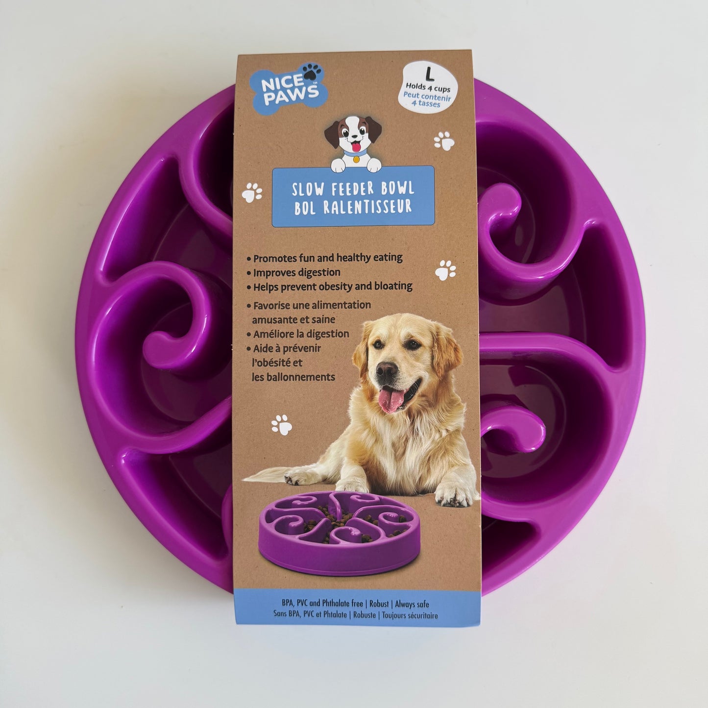 Dog Slow Feeder Bowl – Large Flower-Shaped Healthy Eating Harmony Pet Supplies Scarborough