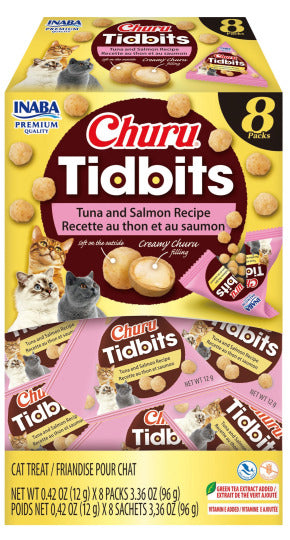 InabaChuruTidbitsTuna_SalmonRecipeCatTreats_8Pack - Harmony Pet Supplies, Scarborough