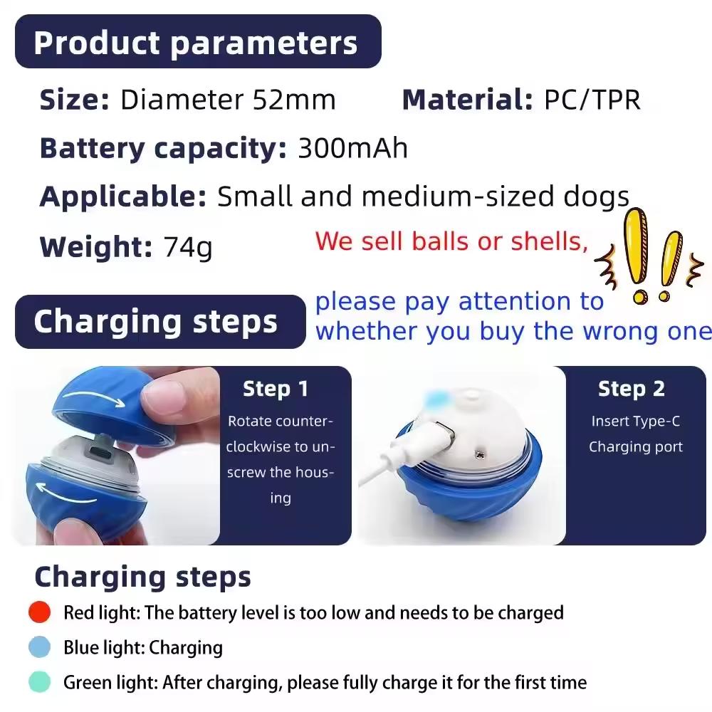 Vibrating Dog Ball Toy for Dogs & Cats – Interactive Bouncing Harmony Pet Supplies Scarborough