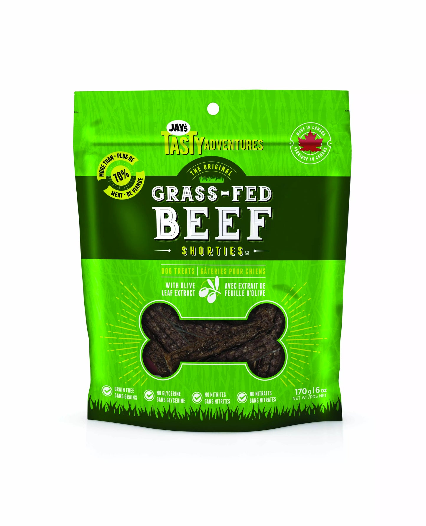 Jay's Tasty Adventures -  Grass Fed Beef Shorties - Dog Treats