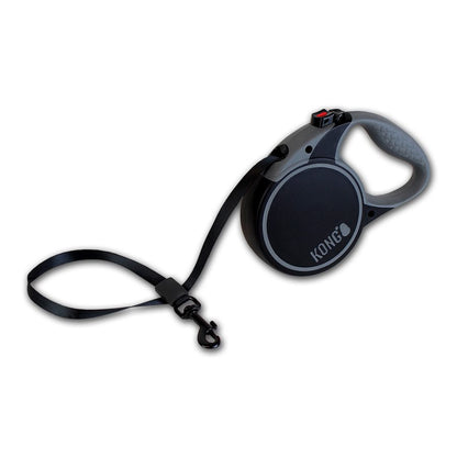 KONG - Retractable Tape Leash Terrain (Small - Black / 5m up to 20KG)