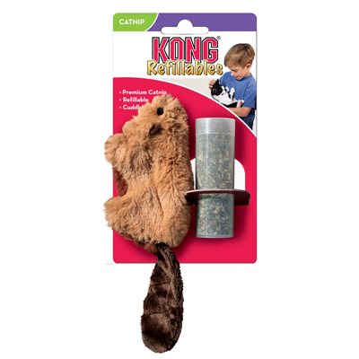 KONG Refillable Beaver Plush Catnip Toy