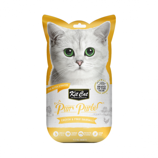 Kit Cat Purr Puree Chicken & Fiber (Hairball)