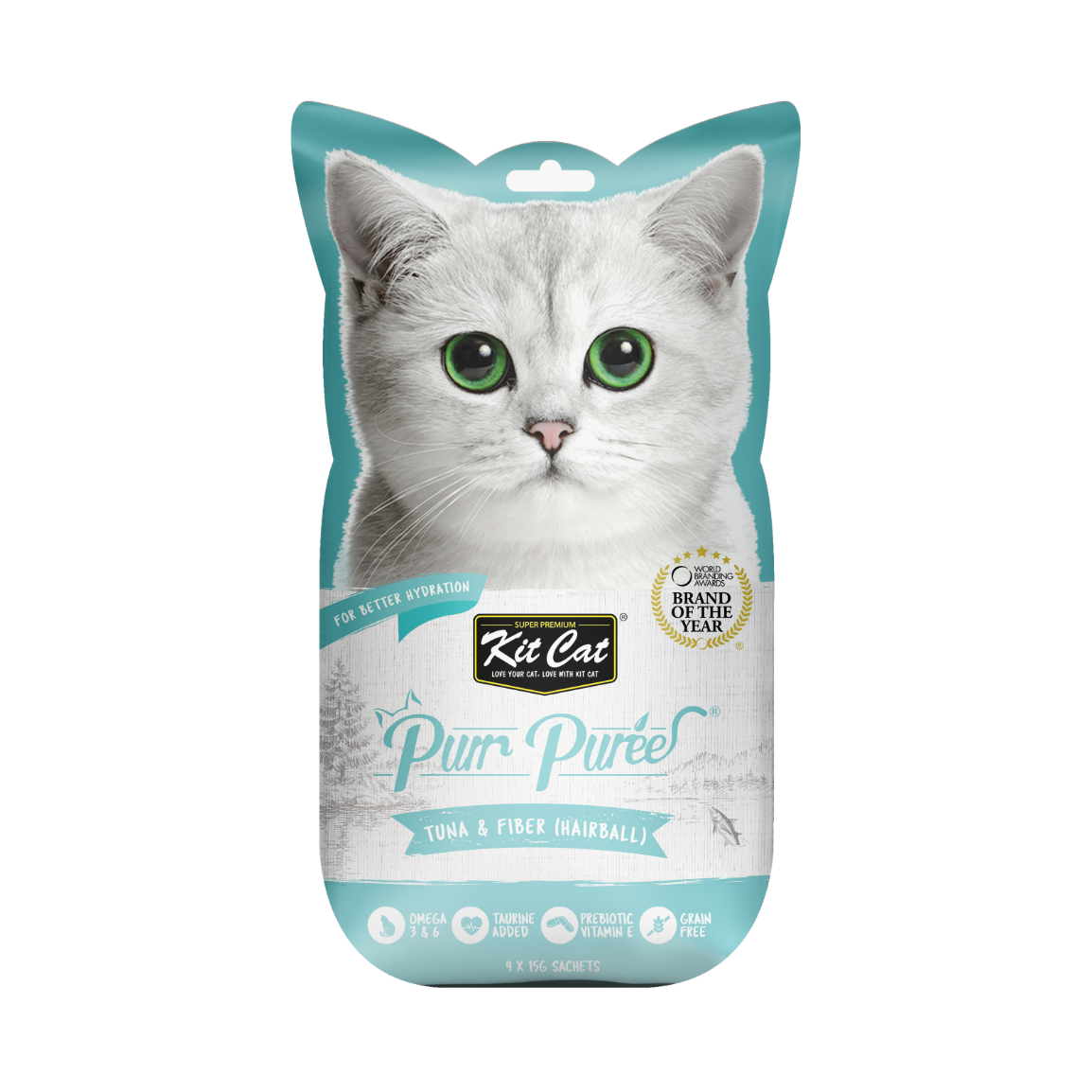 Kit Cat Purr Puree Tuna & Fiber (Hairball)