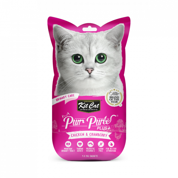 Kit Cat Purr Puree Plus+ Chicken & Cranberry (Urinary Care)