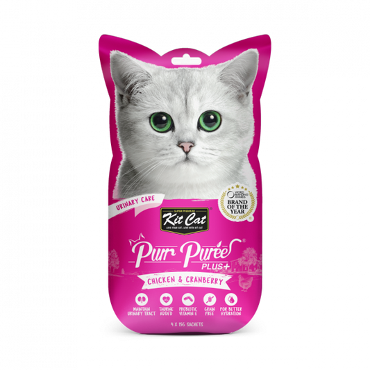 Kit Cat Purr Puree Plus+ Chicken & Cranberry (Urinary Care)