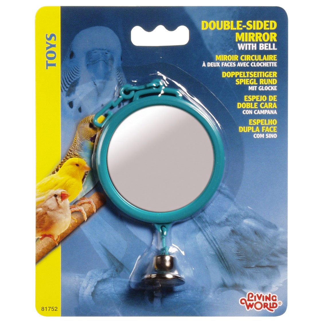 Living World - Double Sided Mirror - Bird Toy Front