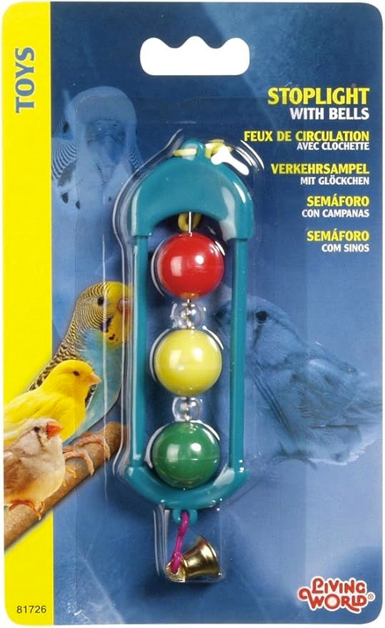 Living World - Stoplight with Bells - Bird Toy Front