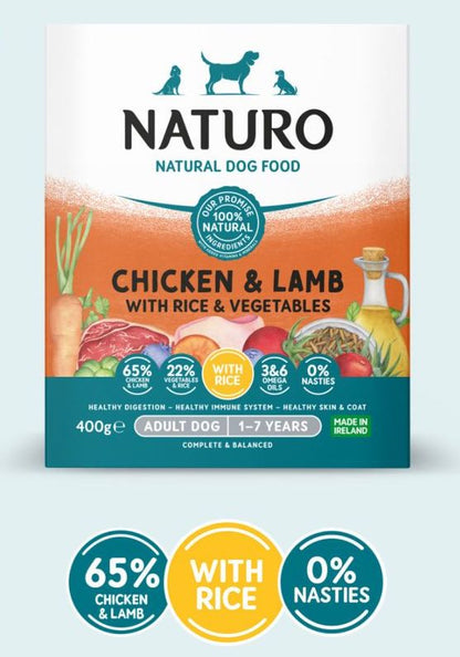 Naturo Adult Dog Chicken and Lamb with Rice & Vegetables