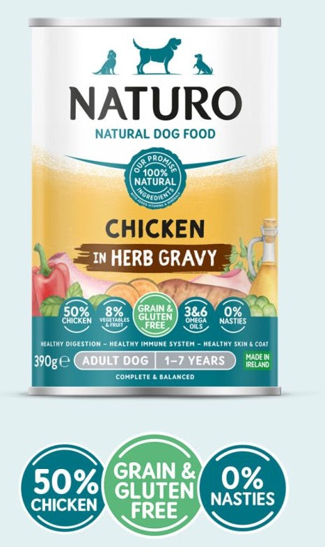 Naturo Adult Dog Grain & Gluten Free Chicken in a Herb Gravy
