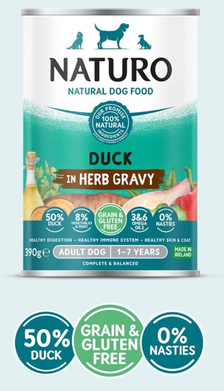 Naturo Adult Dog Grain & Gluten Free Duck in a Herb Gravy