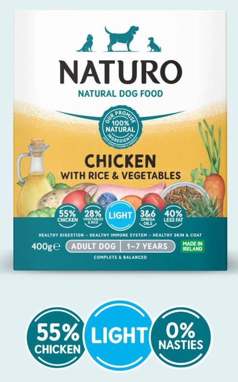 Naturo Adult Dog Light Chicken with Rice and Vegetables