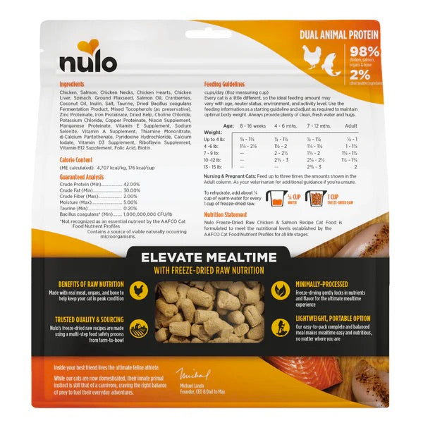 Nulo - Freeze dried Chicken & Salmon - Cat Food