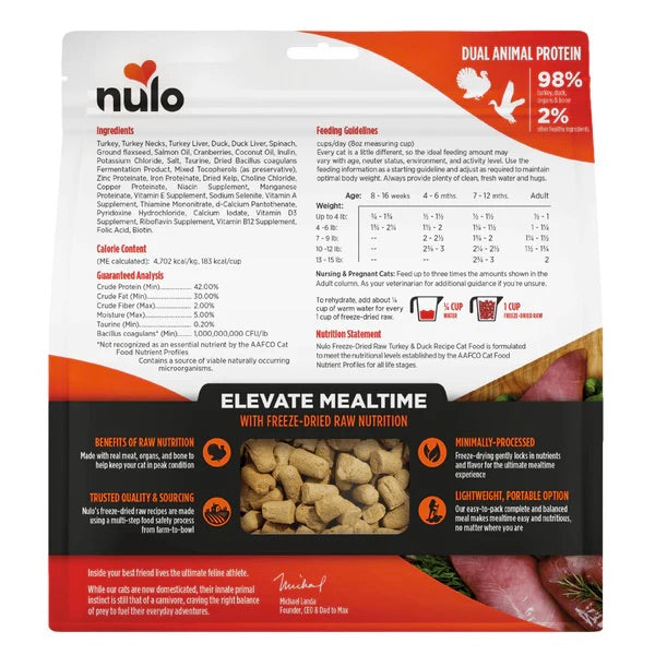 Nulo - Freeze Dried Turkey & Duck - Cat Food