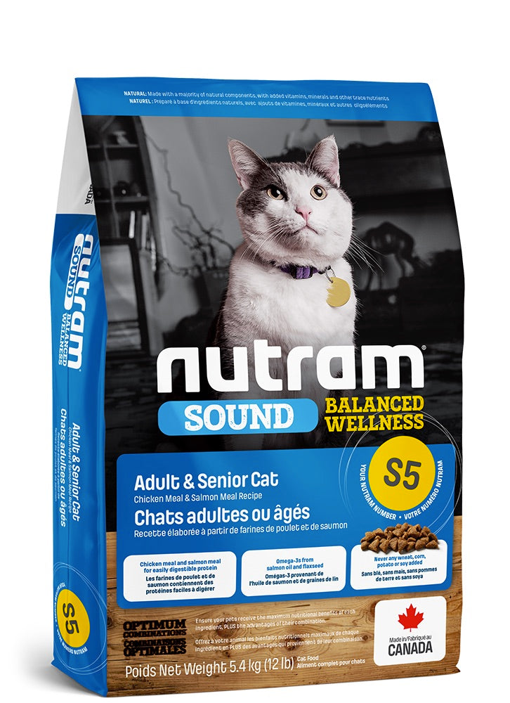 Nutram S5 - Chicken & Salmon - Adult and Senior Cat Food