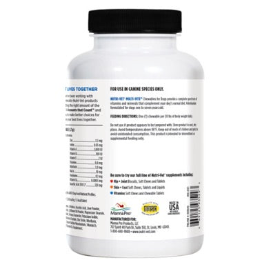 Back view of a white supplement bottle with text and labels on a white background