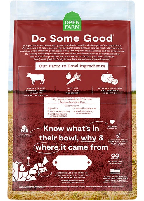 Open Farm - Grain Free - Beef Recipe - Dog Food