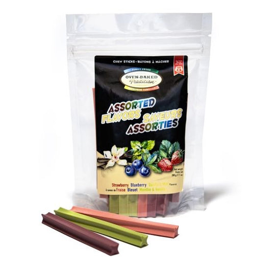Oven-Baked Tradition -  Assorted Flavours Chew Sticks - Dog Treats Front
