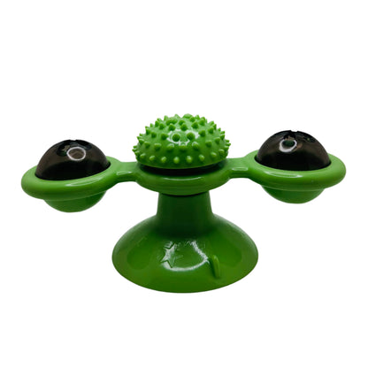 Rotating Cat Windmill Toy – Suction Cup Interactive Play Harmony Pet Supplies Scarborough