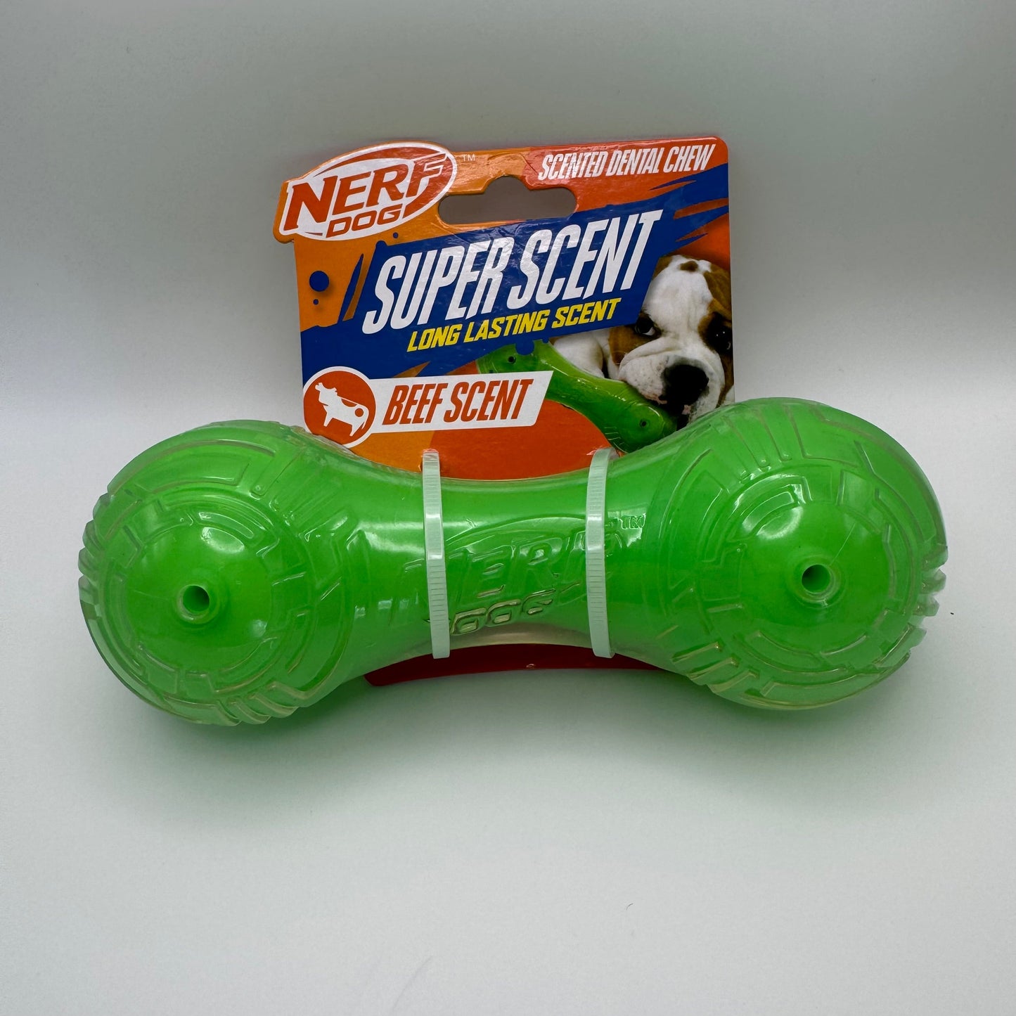 Beef-Scented Barbell Dog Toy – Durable 7" Chew & Fetch Toy Harmony Pet Supplies Scarborough