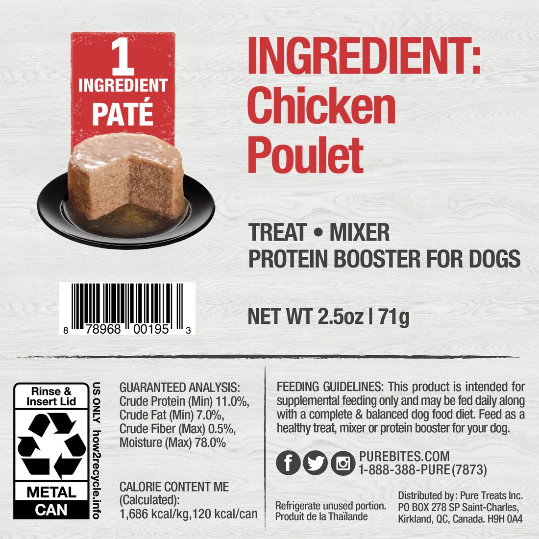 Pure Bites - Chicken Pate for Dogs