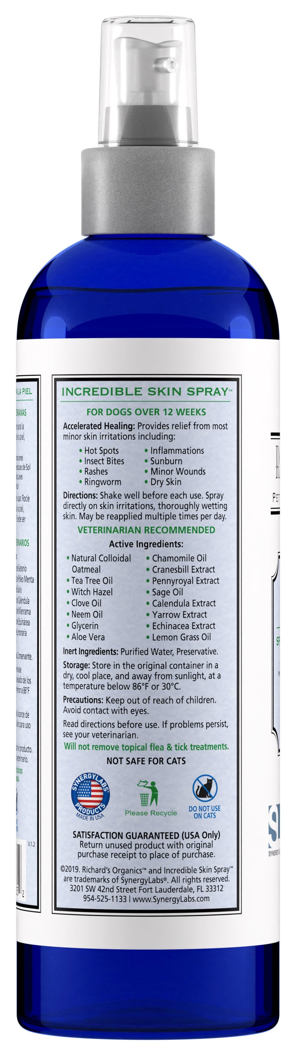 Synergy Labs - Richard's Organics Incredible Skin Spray - Dogs