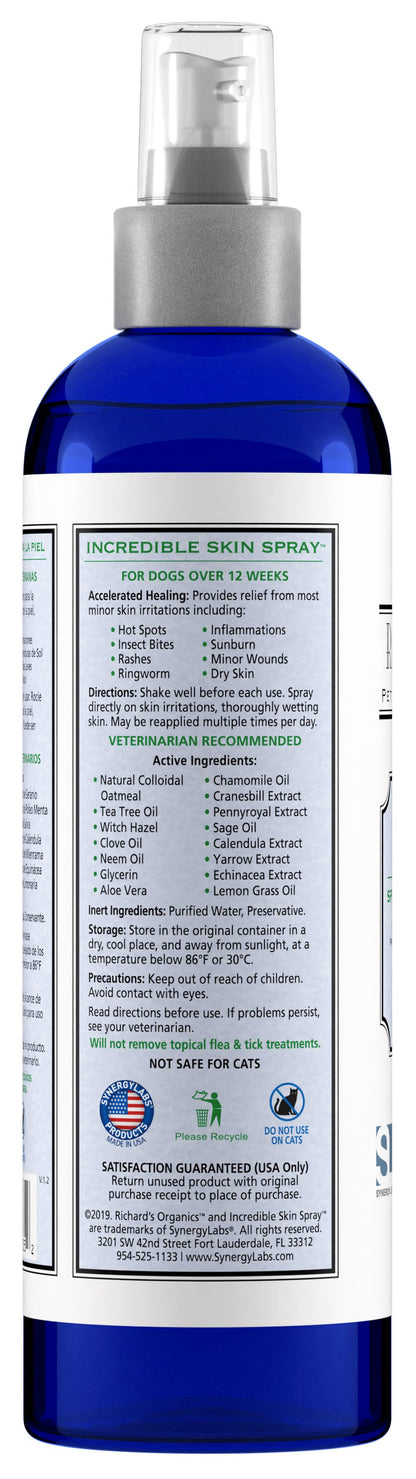 Synergy Labs - Richard's Organics Incredible Skin Spray - Dogs