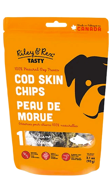 Riley & Rex Tasty - Cod Skin Chips - Dog Treats