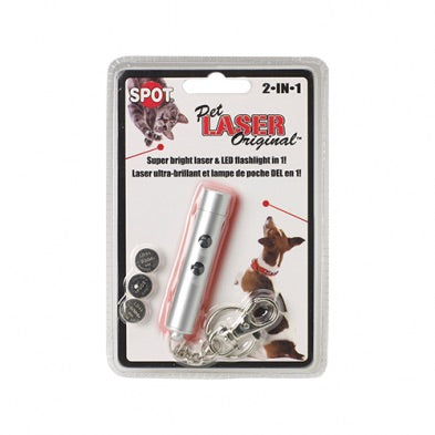 Pet laser device in packaging with 'Spot' branding on a white background - Harmony Pet Supplies