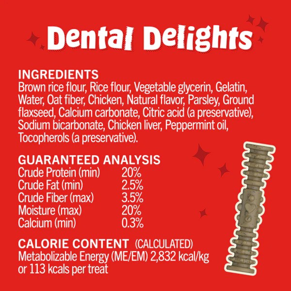 Stella and Chewys Dental Delights Small Dog Treats Back