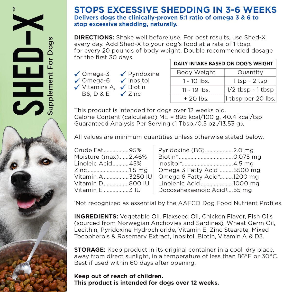 SynergyLabs -Shed-X - Supplement For Dogs