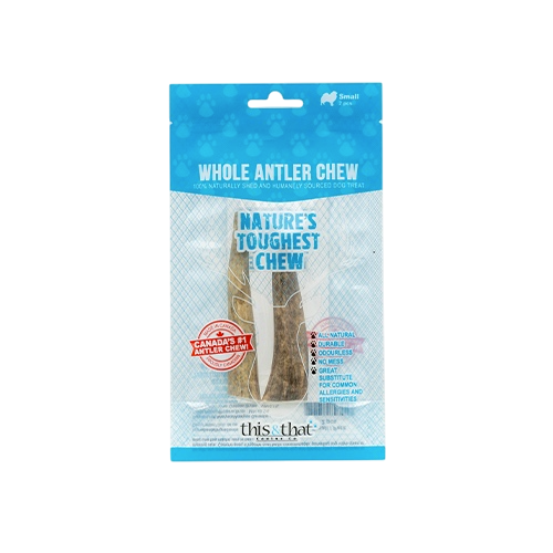 This & That - Whole Antler Chew - Small (2 Pack)