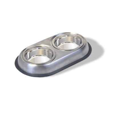 Vanness Stainless Steel Non-Skid Double Pet Dish