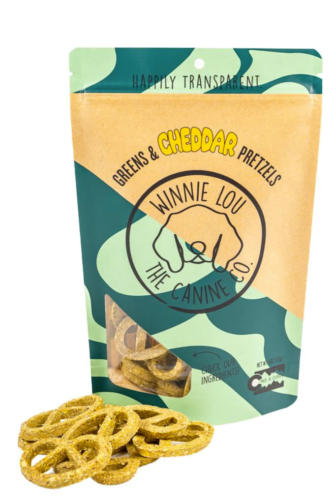 Winnie Lou - Greens & Cheddar Pretzels - Dog Treats