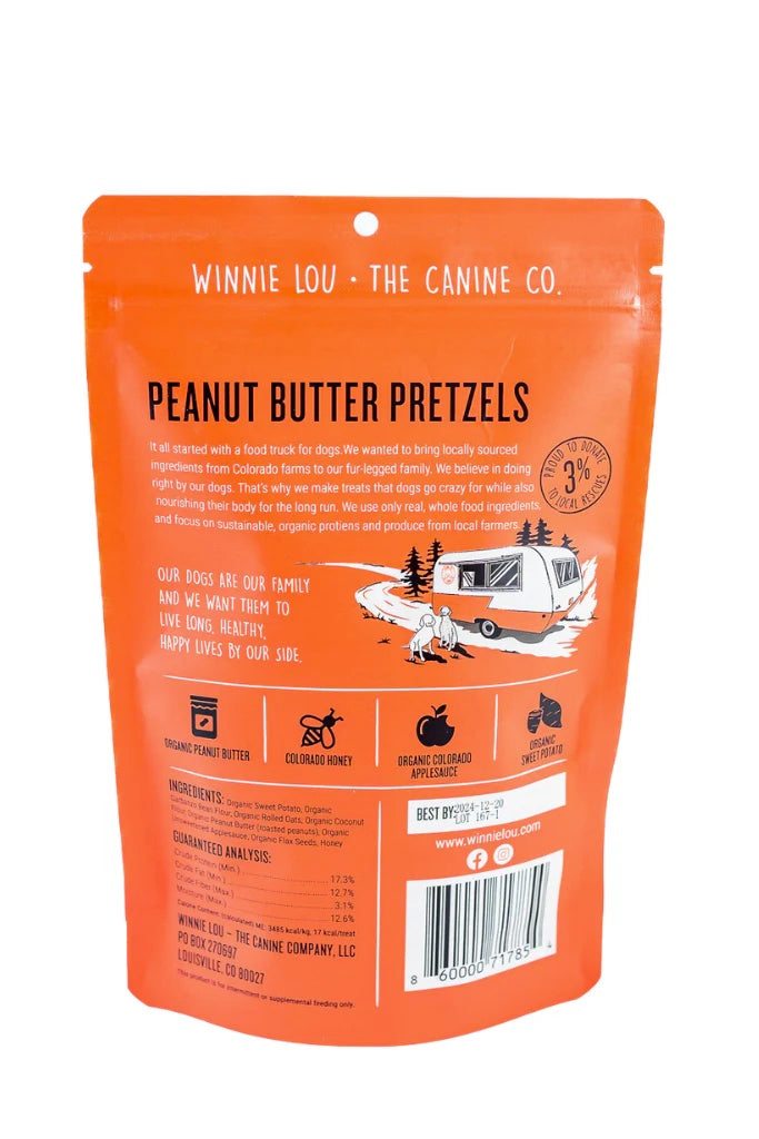 Winnie Lou - Peanut Butter Pretzels - Dog Treats