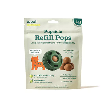 Woof Pupsicle - Refill Pops - PB & Chicken Flavor - Dog Treats