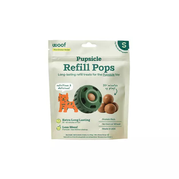 Woof Pupsicle - Refill Pops - PB & Chicken Flavor - Dog Treats