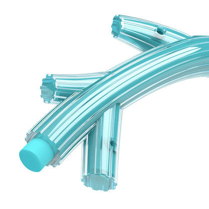 Zeus Dog toy stick Turquoise plastic hose on a white background at Harmony Pet Supplies Scarborough