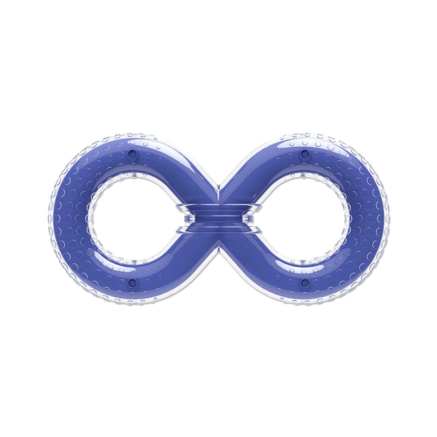 Zeus Duo 8 Figure Blue and clear infinity ring on a white background at Harmony Pet Supplies Scarborough