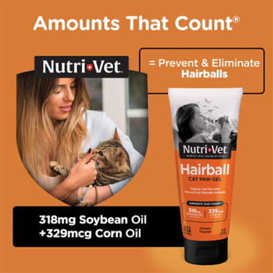 Nutri-Vet® Hairball Paw-Gel Chicken Flavor for Cats