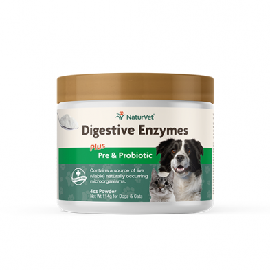 NaturVet Digestive Enzymes Plus Probiotic Powder