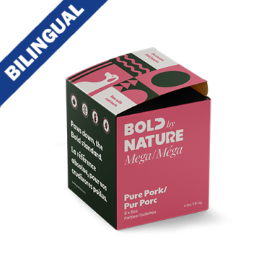 Bold by Nature Mega Pure Pork Frozen Dog Food