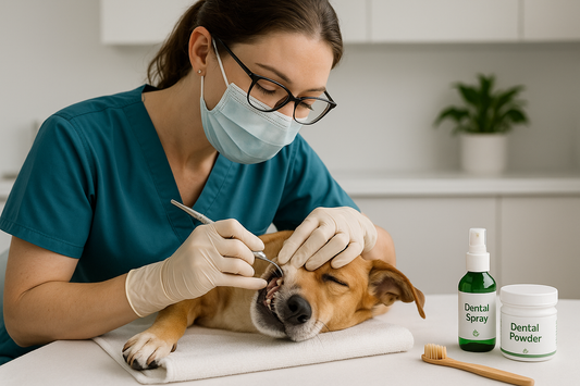 dog teeth cleaning by a professional, all natural and non-anesthestic