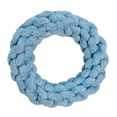 foufouBRANDS™ fouFIT™ Velvet Knotted Rope Ring – Blue