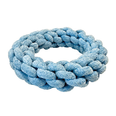foufouBRANDS™ fouFIT™ Velvet Knotted Rope Ring – Blue
