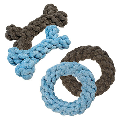 foufouBRANDS™ fouFIT™ Velvet Knotted Rope Ring – Blue